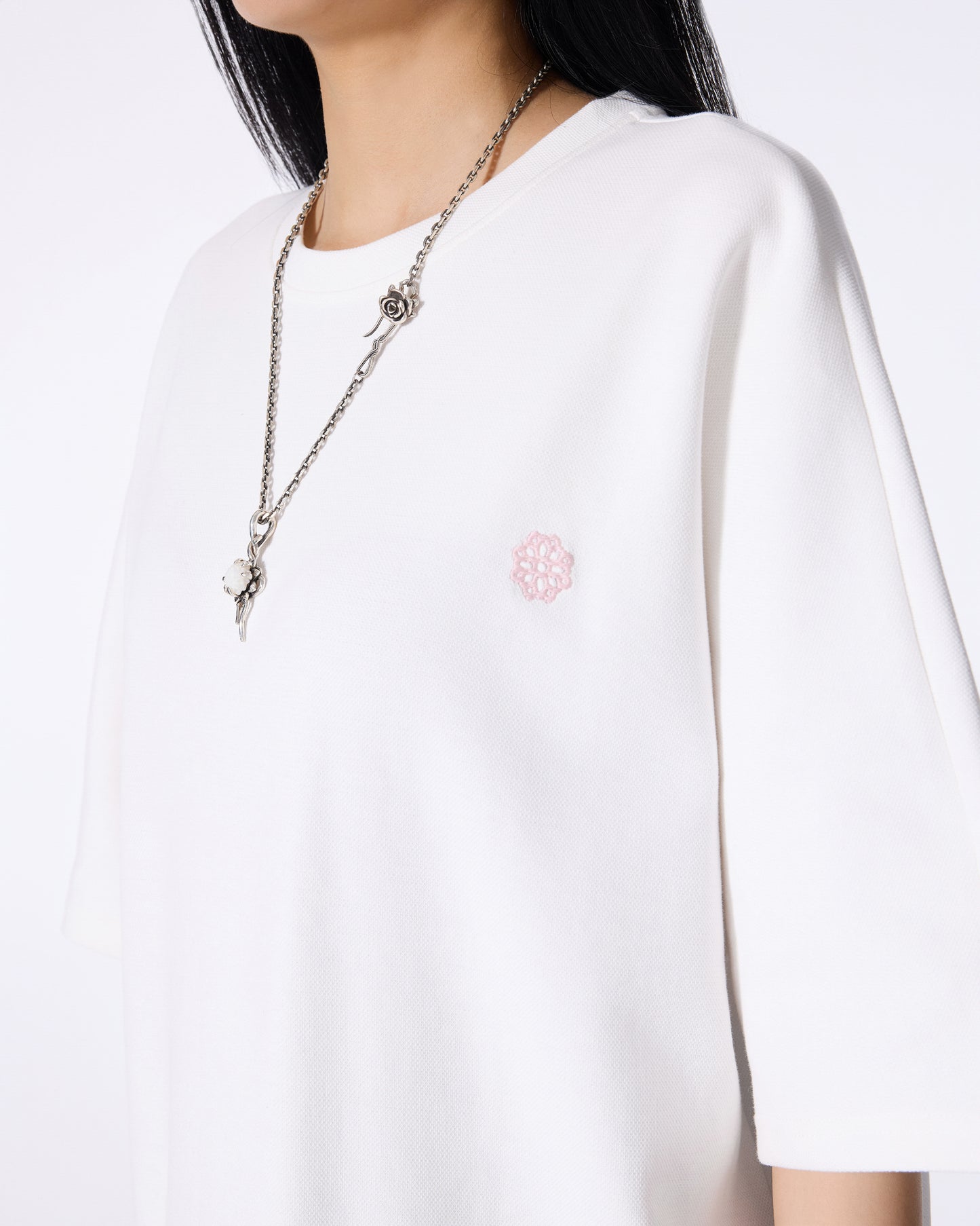 Zinnia Flower Necklace