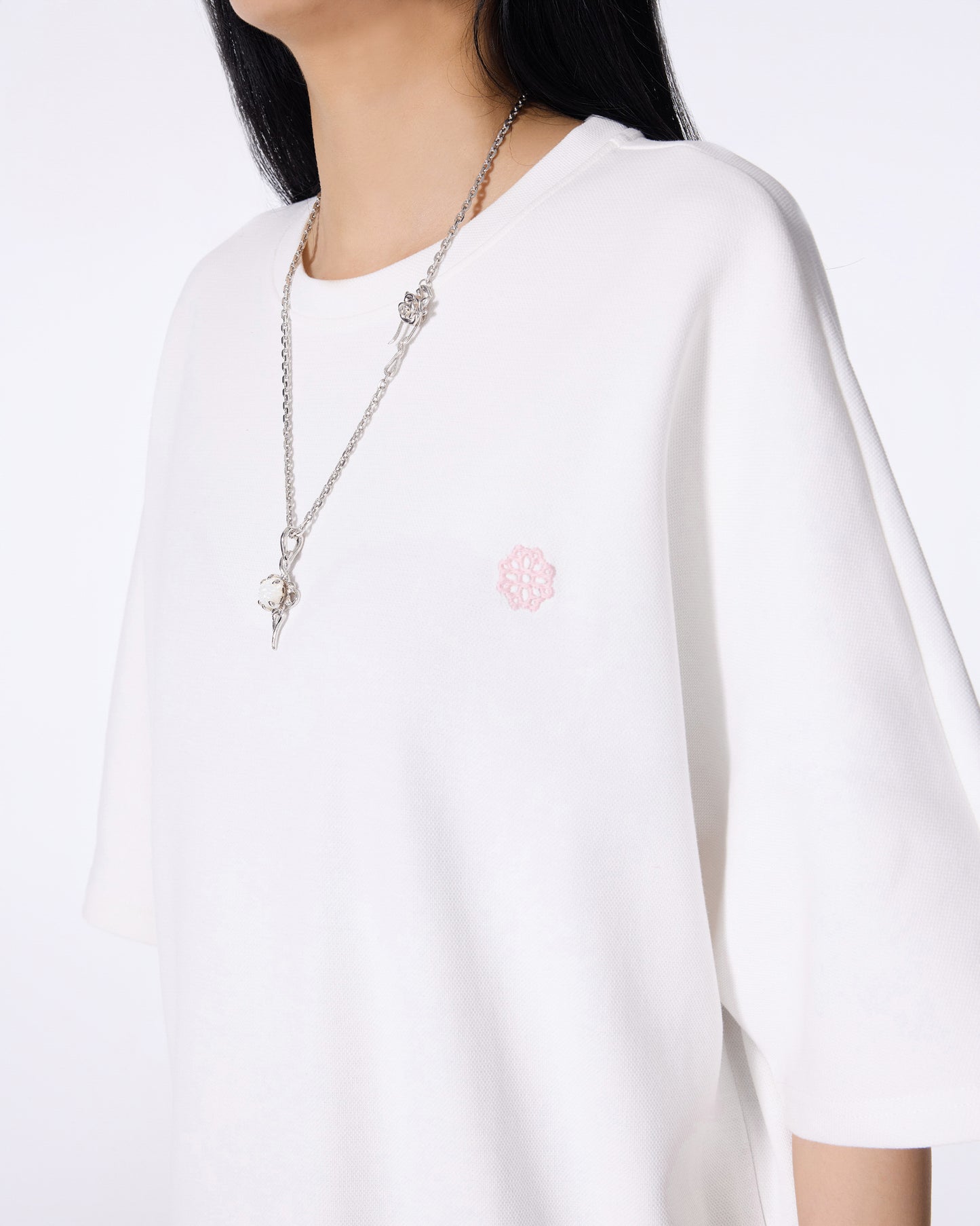 Zinnia Flower Necklace