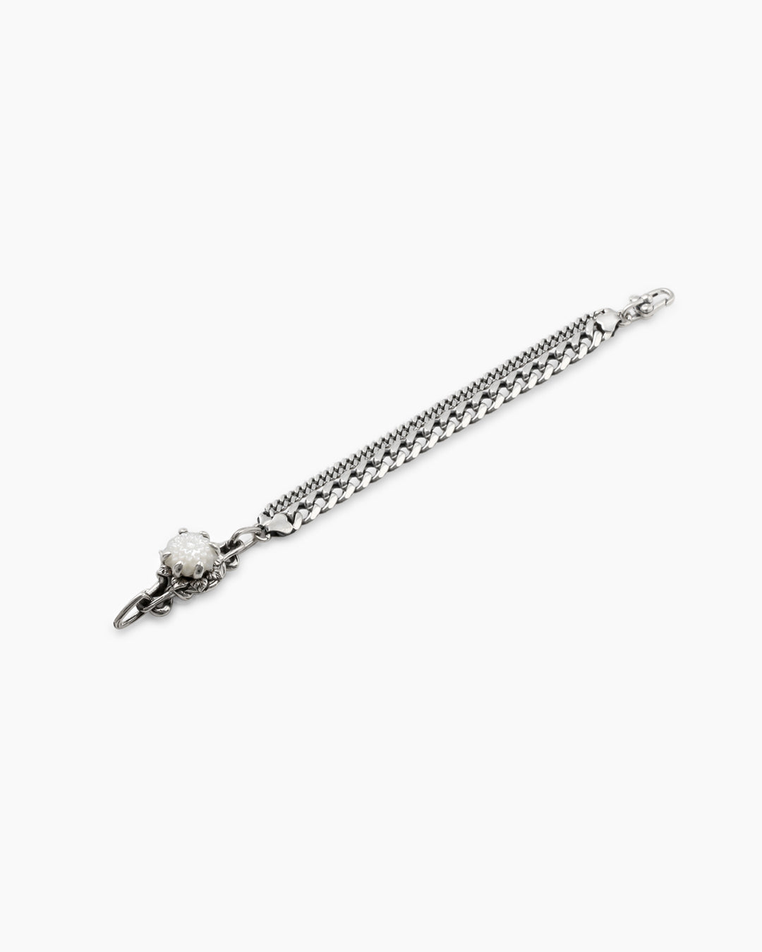 Zinnia Flower Bracelet_Cuban Link