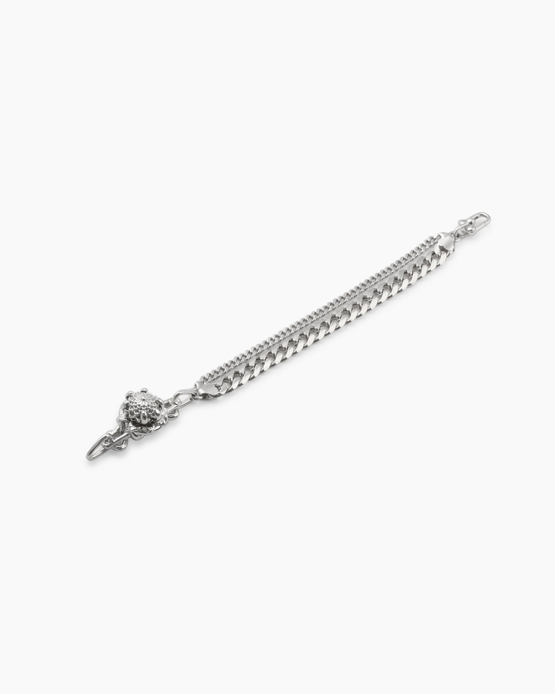 Zinnia Flower Bracelet_Cuban Link