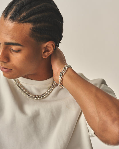 Peace n Love Cuban Link Bracelet
