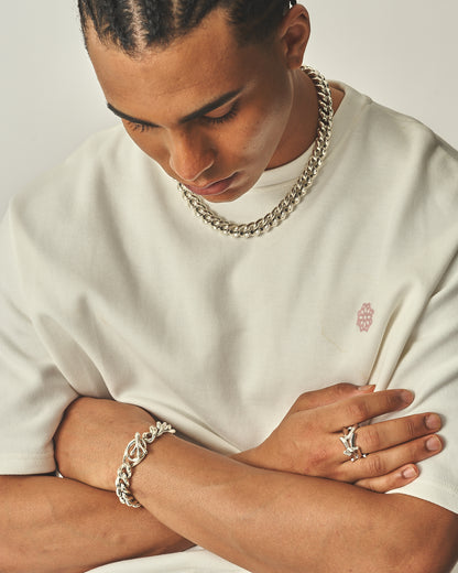 Peace n Love Cuban Link Bracelet